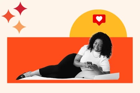 social media usage rising with women on phone